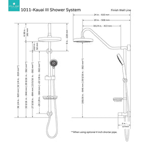 Pulse ShowerSpas Kauai III Shower System with 8" Rain Showerhead - Open Box - Senior.com Shower Systems