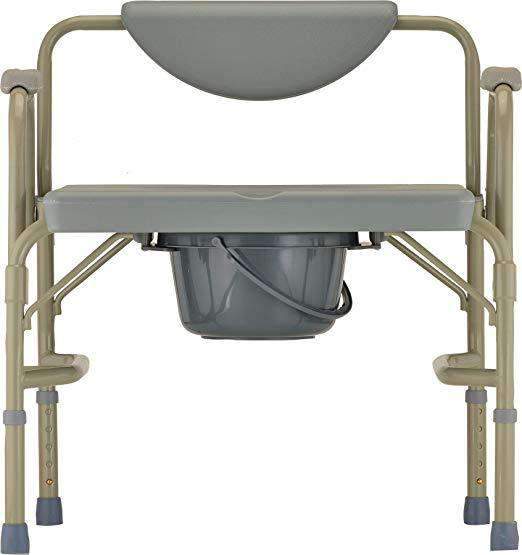 NOVA Medical Heavy Duty Commode with Drop-Arm - Grey - Open Box - Senior.com Commodes