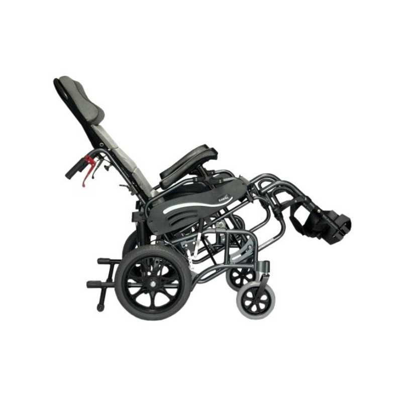 Karman Lightweight Tilt-in-Space VIP-515 Reclining Transport Wheelchair - Open Box - Senior.com Transport Chairs