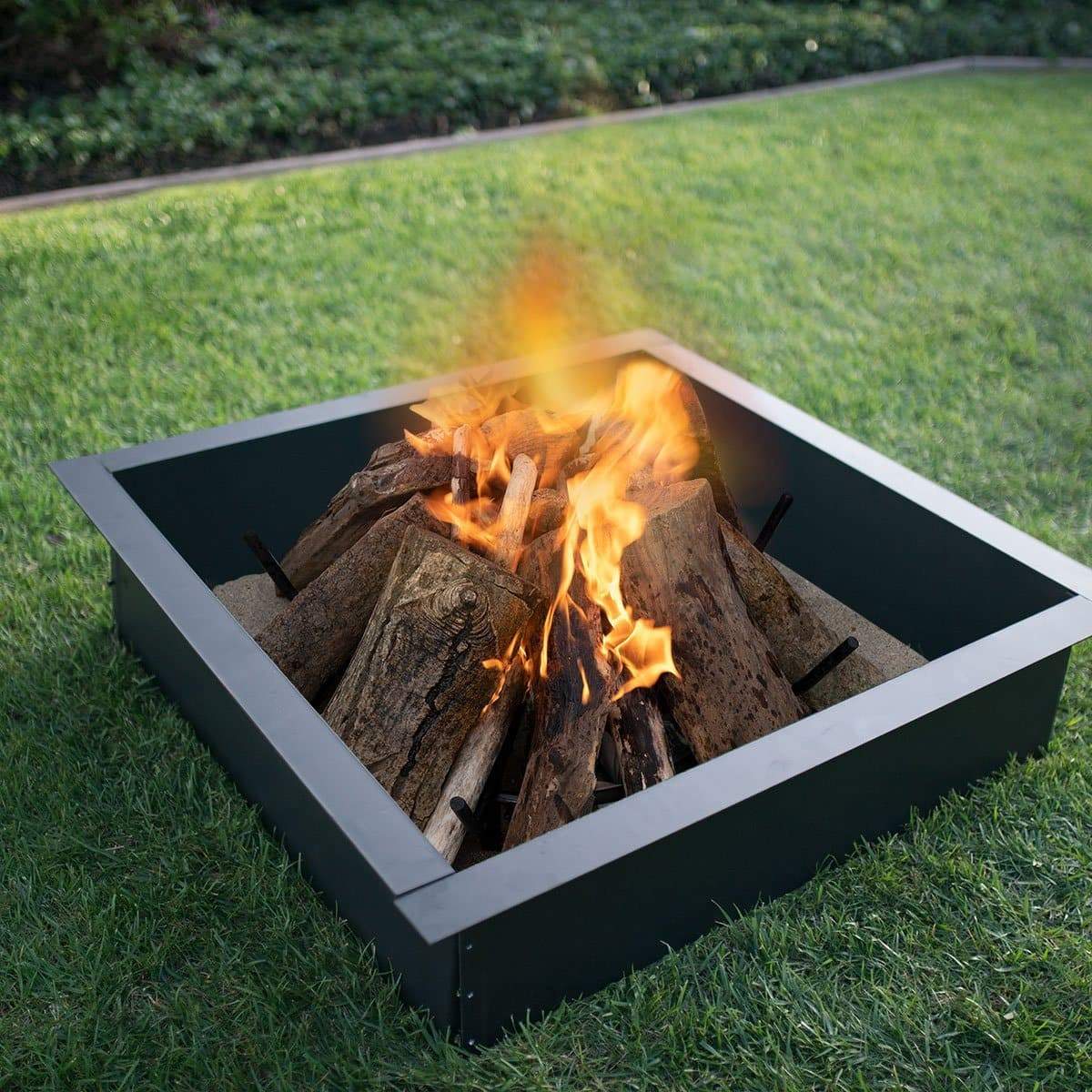 Blue Sky Square Fire Rings - Portable Fire Pits - Open Box - Senior.com Fire Rings